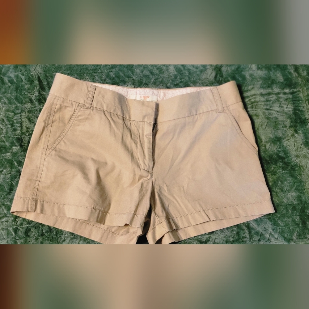 Women's J Crew Broken In Chino Khaki Shorts, Sz 8.